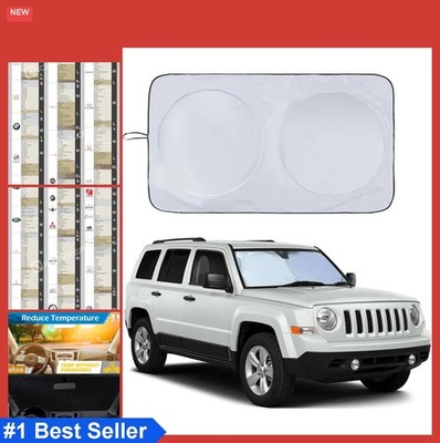 Car Windshield Sun Shade 210T Polyester Foldable Front Window UV Block
