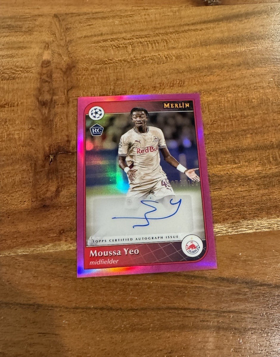 Moussa Yeo 2024-25 Topps Chrome Merlin UCC Pink Refractor /199