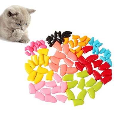  140 Pcs/7 Katzenkrallenabdeckungen Katzenzubehör Tierpflegemaßnahmen