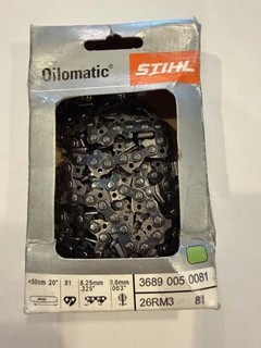 Stihl 20" Chainsaw Chain 26RM3 81 .325 .063 MS271 MS291 MS261 3689 005 0081