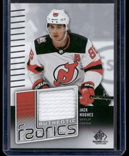 2022-23 SP Game Used #AF-JH Jack Hughes Authentic Fabrics