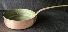 Antike schwere Kupfer Kasserolle, Kupferpfanne, 26 cm, Frankreich um 1900;