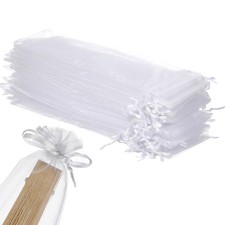 50 Pcs mini bags portable fans fan favor bag Drawstring Organza Bags
