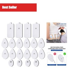 NURSAL TENS Unit Replacement Pads 20 Pack 3.5mm Snap Electrodes