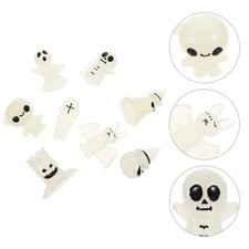  8Pcs Luminous Halloween Decors Adorable Ghost Decors Household Garden Decors