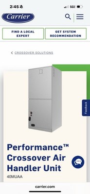 Carrier DLS-RES 36,000 BTU 230V Inverter Heat Pump Mini Split and Airhandler