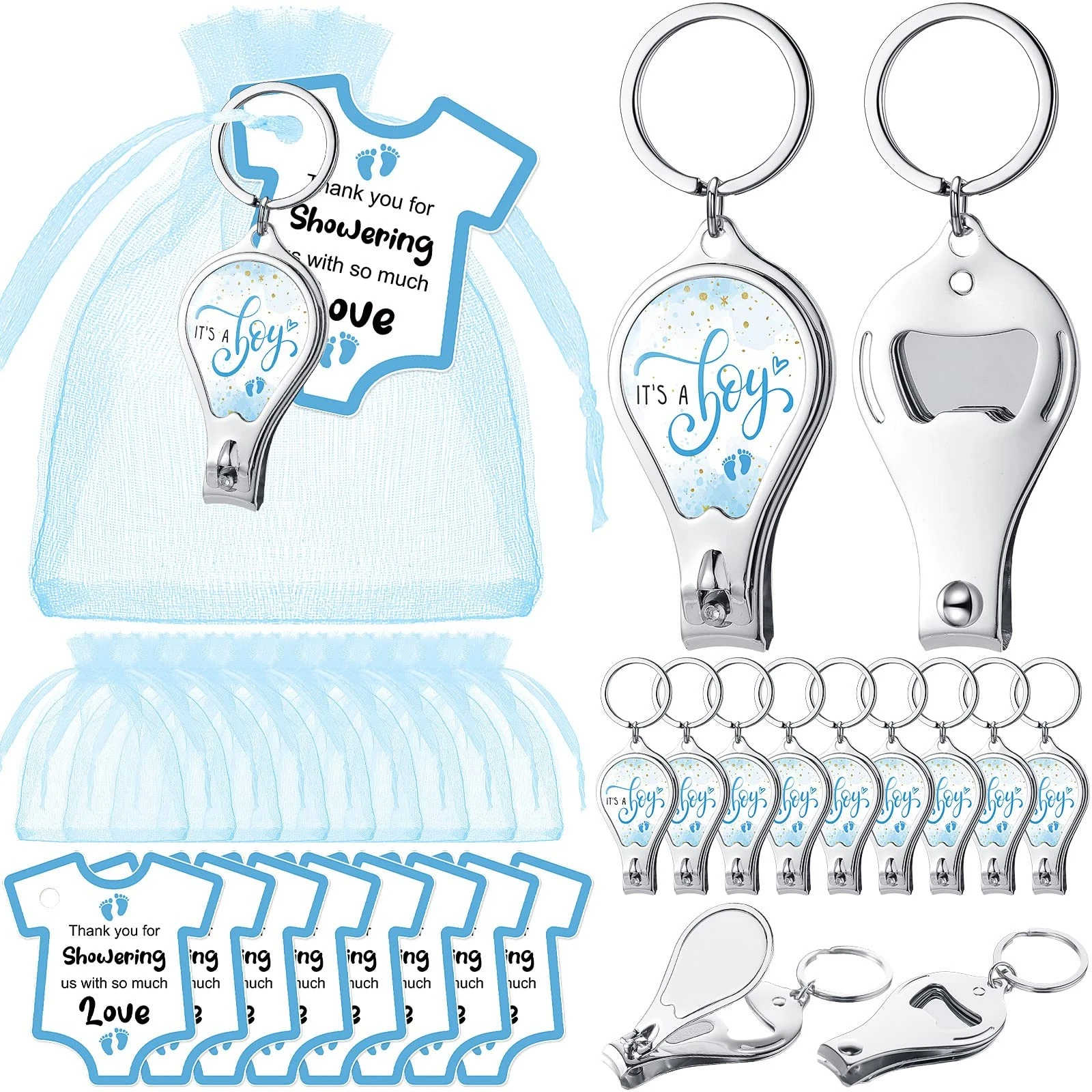 36 Sets Baby Shower Favor for Guests Boy Keychain with Nail Clipper and Bottl...
Opens in a new wind