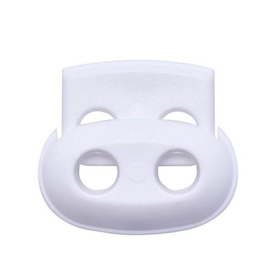 Plastic Cord Locks Spring Toggle Stopper Double Hole Cord Locks for Drawstrin...