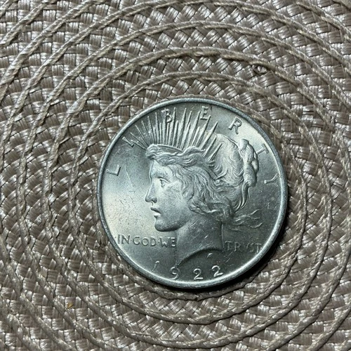 1922 Peace Dollar $1 Silver Coin Business Strike Circulated Uncertified