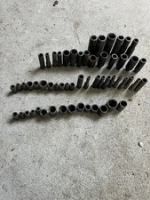 Grey Pneumatic Lot of Sockets 1/4 and 3/8 Metric Standard 57 Pieces Used Good