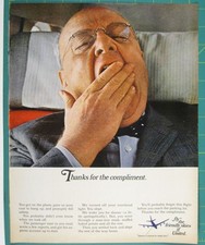 Print Ad United Airlines Thanks Compliment Fly The Friendly Skies 1967 Vintage