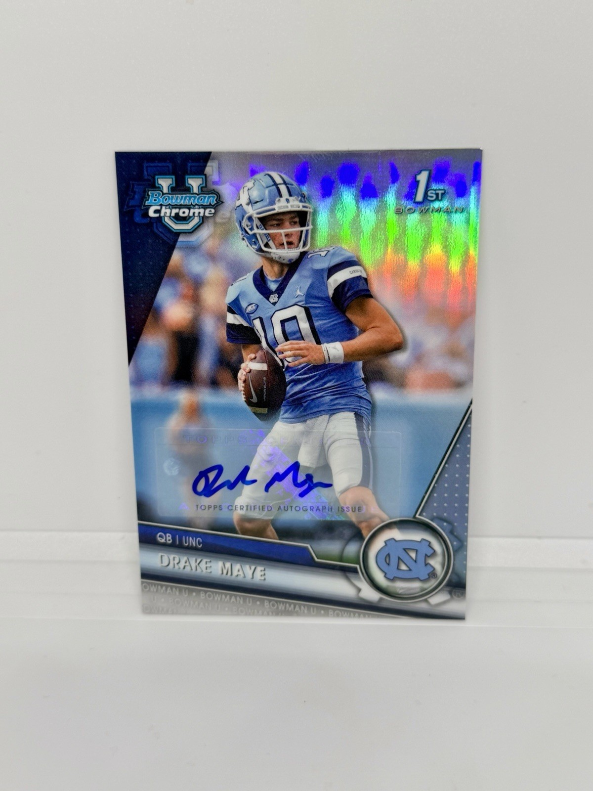 DRAKE MAYE 2023 1st Bowman University Chrome 1st Refractor Auto /499 UNC #200