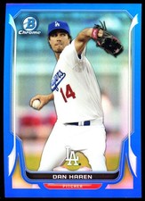 2014 Bowman Chrome Blue Refractor #181 Dan Haren /250