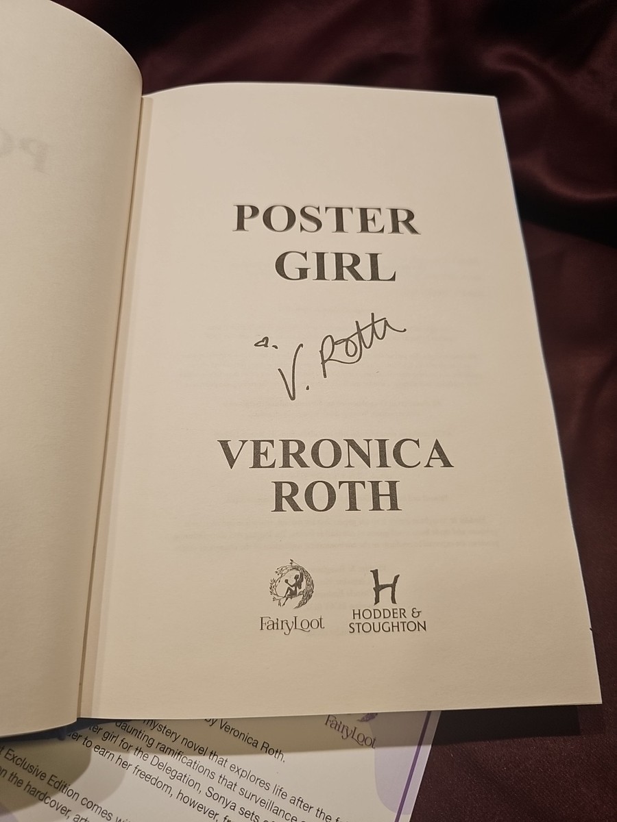 POSTER GIRL Veronica Roth FAIRYLOOT Exclusive 1st edition 1st