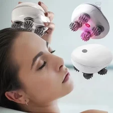 Electric Scalp Massager Red Light Therapy for Stress Relief-White