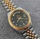 Nice Vintage Titoni Cosmo King Automatic 25 Jewels 2 tone Gent size Swiss Watch