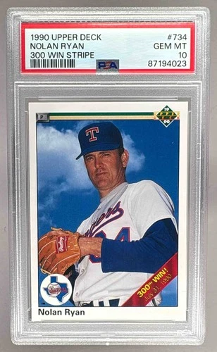 87194023 Nolan Ryan 6th No-Hitter 1990 Upper Deck #734 Variation PSA 10