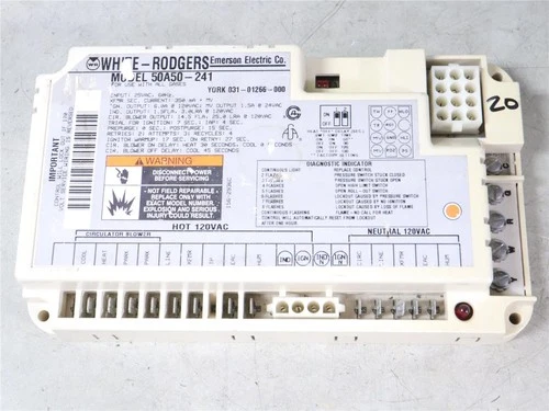White Rodgers 50A50-241 Furnace Control Circuit Board YORK 031-01266-000 #20
