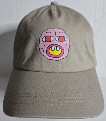 Original ''Cherry Bomb'' Tyler The Creator Baseball Cap Hat, Beige Strap Back