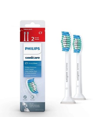 Philips Sonicare C2 Optimal Plaque Control Replacement Toothbrush Heads White 3-