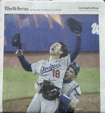 World Series Champion LA Dodgers Los Angeles Times  Newspaper November 8 2025