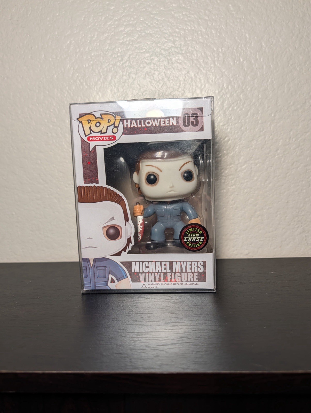 Funko Pop! Movies Halloween 03 MICHAEL MYERS Limited Glow Chase BOLD Text 2017