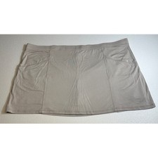 Isaac Mizrahi Live Skort Khaki Tan Side Pockets Pleated Skirt Shorts Women's 4XP