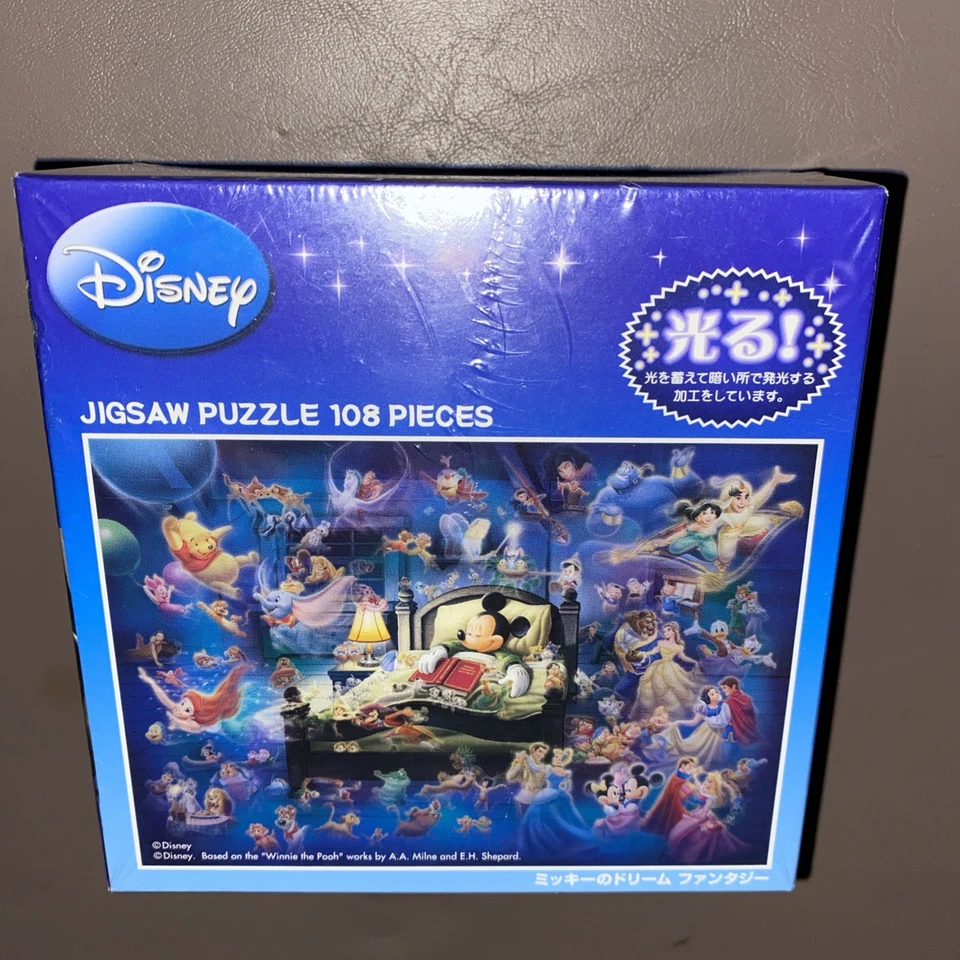 Disney Mickey's Dream Fantasy 108 Piezas Brilla en la Oscuridad Puzzle Tenyo D108-997 Foto 2 de 4