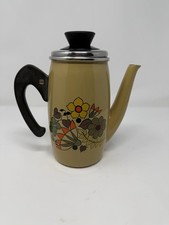 Vintage 1960’s Floral Enamel Stove Coffee Pot