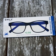 NEW ONLY Eyewear the PLAYWRIGHT 2.50 Blue Light Blocking Lens Reading