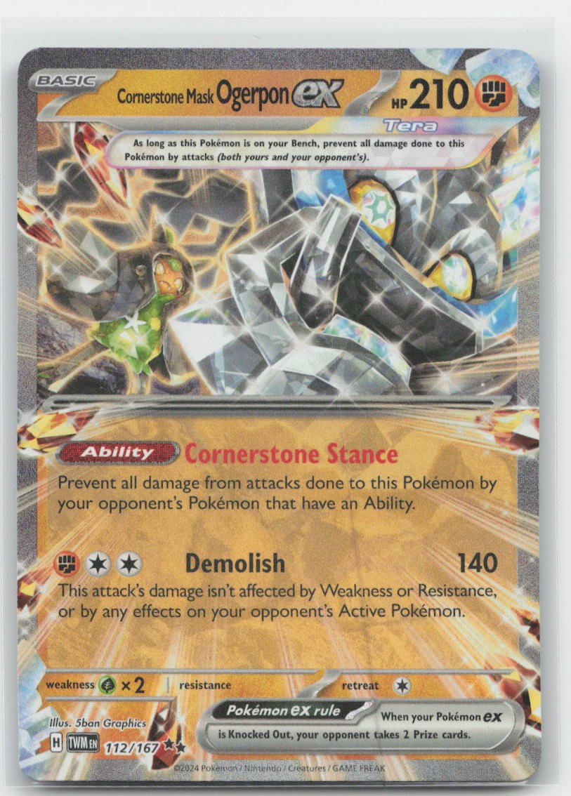 Cornerstone Mask Ogerpon ex - Holo SV06: Twilight Masquerade 112/167 NM
