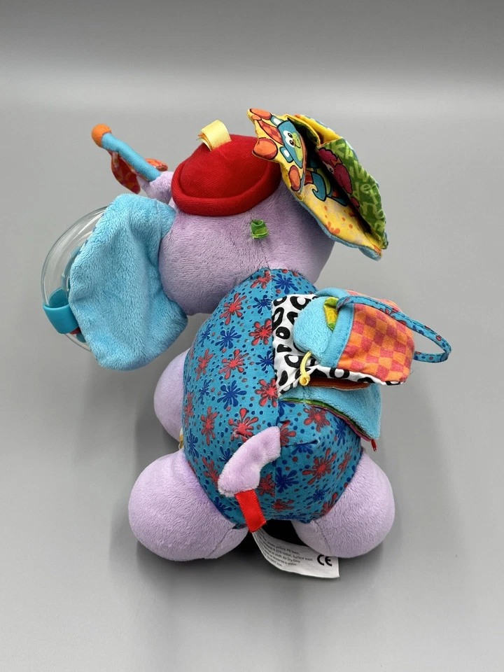 "Juguete de peluche Infantino elefante púrpura de 10"" animal de peluche" Foto 3 de 4