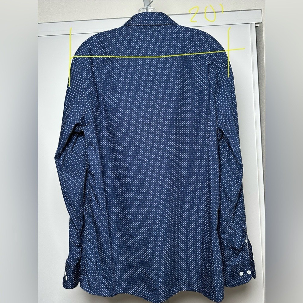 Rodd & Gunn Navy Patterned Button Down Shirt Size… - image 4