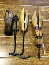 Lot of 3 Vintage Wooden Adjustable Shoe Trees / Stretchers