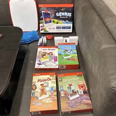 Osmo Lot iPad ~ Genius Kit, Pizza Co, Detective Agency, Coding, Super Studio EUC
