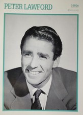 Peter Lawford Picture Hollywood Film Star Info Card Wall Art Movie Decor      