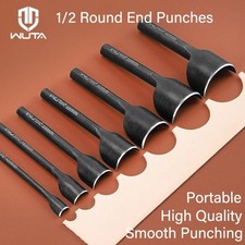WUTA 1Pc Half-Round Punch Arc-Shaped Clear Sharp Punch Leather Craft Cutter
