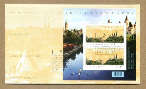 CANADA 2007 First Day Cover Series. Sc 2213 Ottawa Capital 1857-2007. S.S. FDC