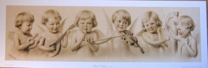 art-print-CUPID-039-S-ORCHESTRA-Victorian-Angel-Babies-music-vtg-repr-yardlong-32x10