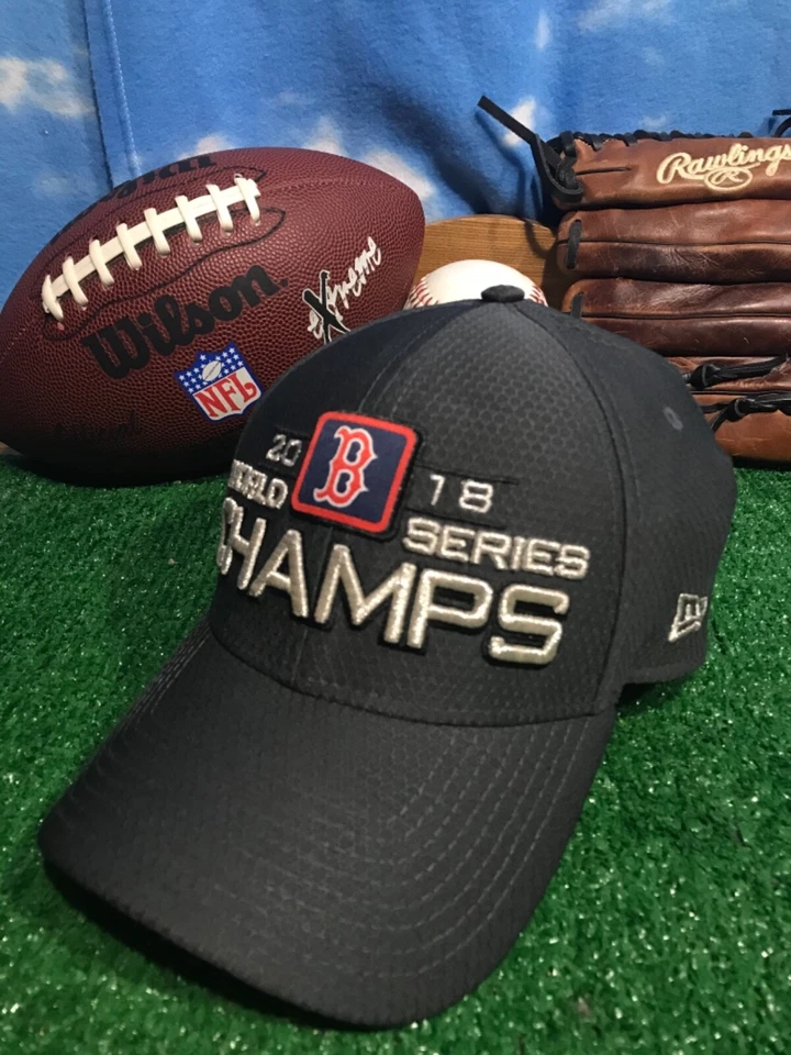 Sombrero Boston Red Sox 2018 Serie Mundial Campeones New Era ajustado elástico talla única h17 Foto 2 de 4
