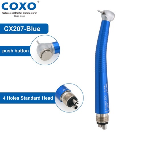 Pieza de mano dental COXO 350 K RPM 4 orificios turbina de aire azul alta velocidad CX207 Stock EE. UU. - Imagen 2 de 16