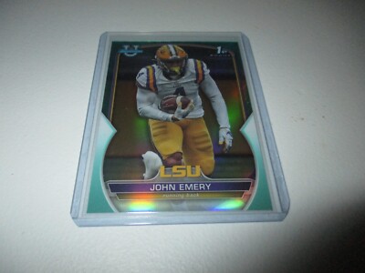 John Emery 2022 1st Bowman Chrome U Aqua Refractor #67 /299