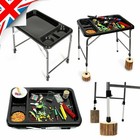 Massiver Stahl ANGELTISCH verstellbare Beine CAMPING REISEN Bivvy Tackle Karpfen / ST5