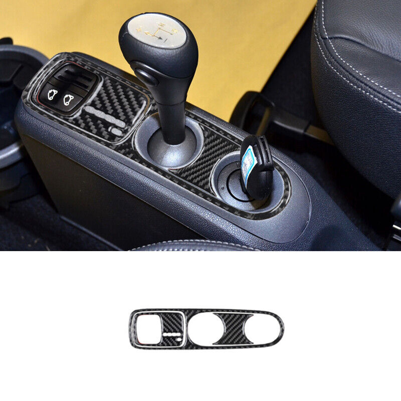 For Smart Fortwo 2011-2015 Carbon Fiber Car Central Gear Shift