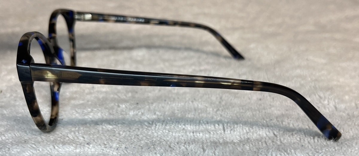 Warby Parker Delphine M 173 Blue Tortoise Shell Round  display picture 1