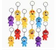 2 Emoji Keychains Novelty Gag Party Favor Goody Bags Gifts