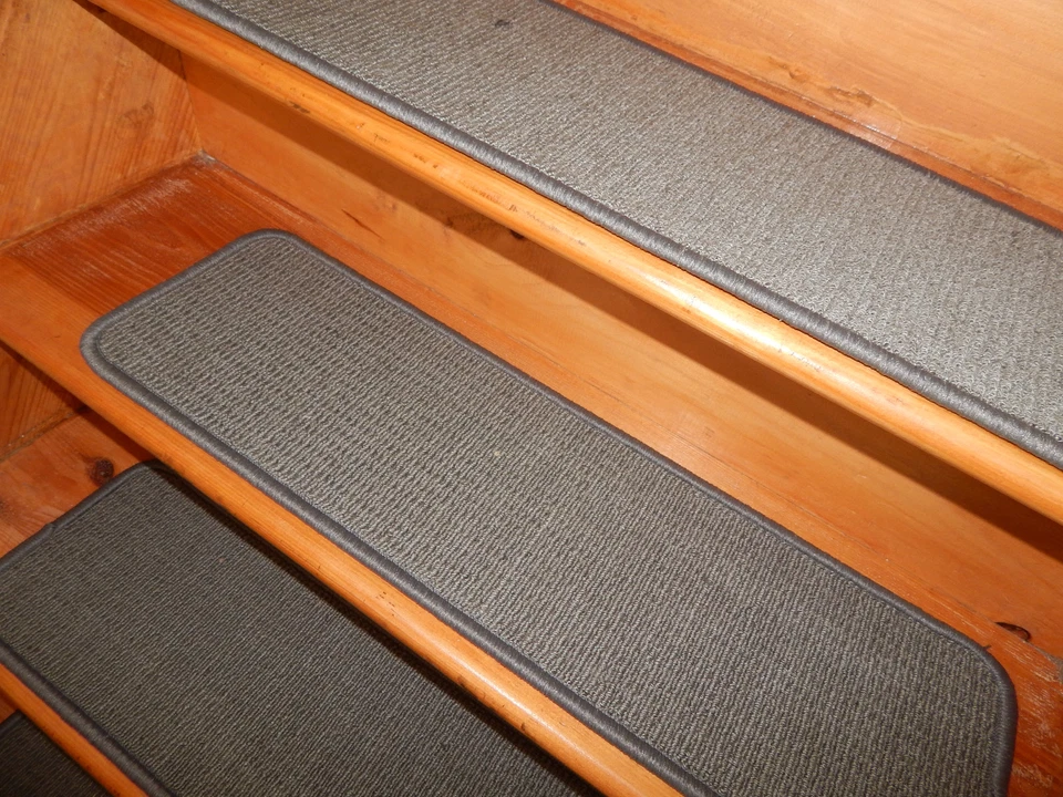 13 PASOS 9" X 30"" PELDAÑOS ESCALERA ESCALERA LANA TEJIDA. Foto 3 de 4