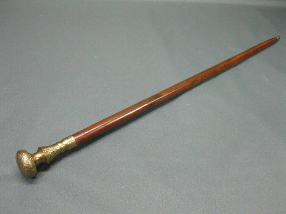 NEW VINTAGE SOLID ANTIQUE SOLID BRASS HANDLE WOOD… - image 6