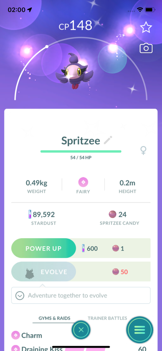 Pokemon TRADE - Shiny Spritzee Trade !! 30 Days Friendship