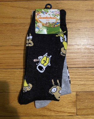 2 Pair Nickelodeon Rocko's Modern Life Spunky Socks, Men's Shoe 6-12 1990s
